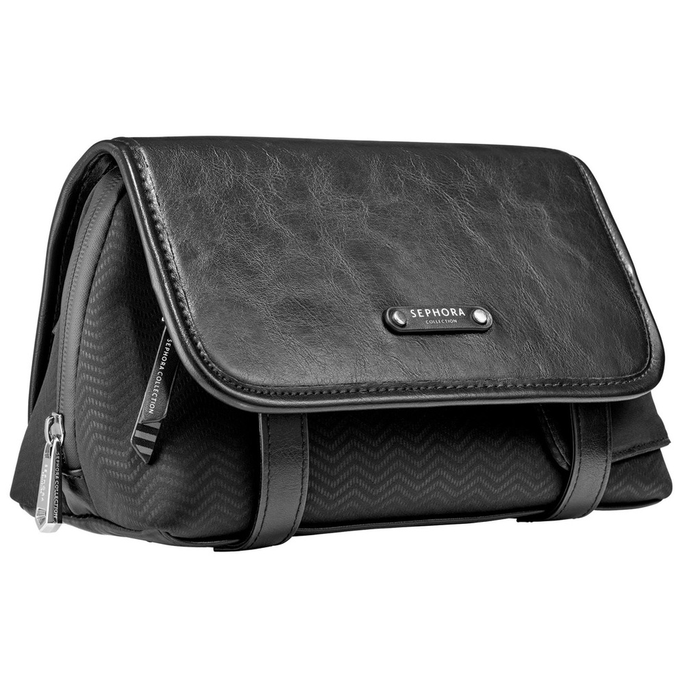 Sephora Essentials Black Fold-Out Toiletry Makeup Bag Organizer